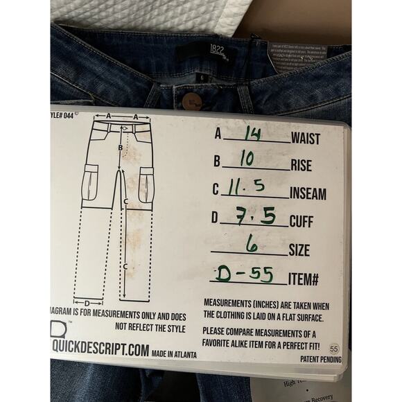 1822 Denim stretchy Bermuda Shorts Mid-Rise Denim Jeans mom shorts sz 6 - Picture 9 of 9